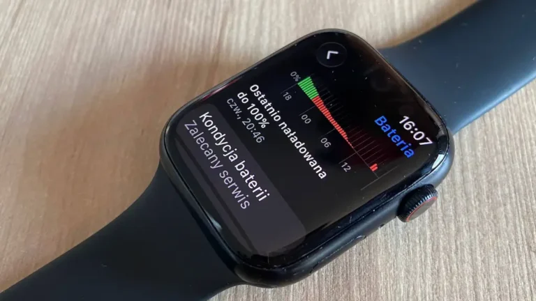 Apple Watch szybko się rozładowuje