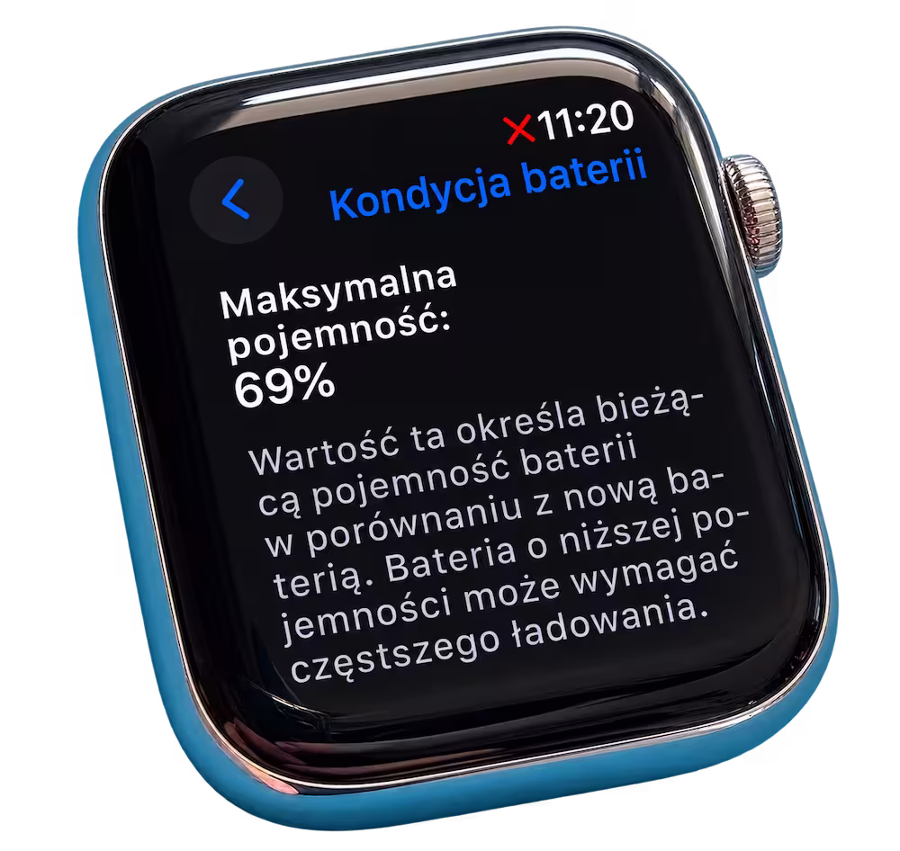 maksymalna pojemność baterii w apple watch 